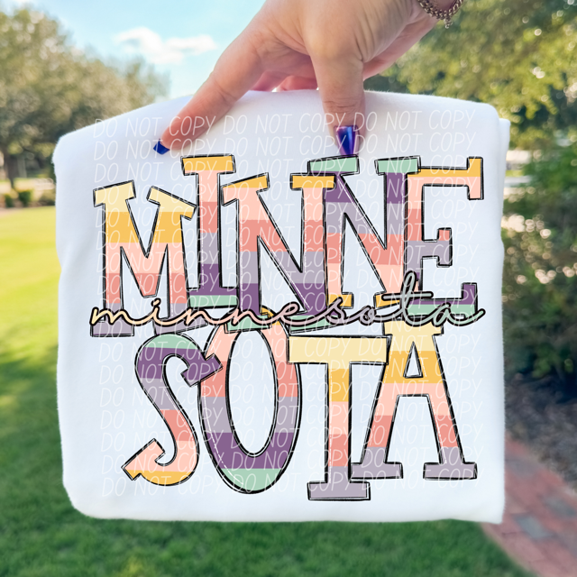 Pastel States DTF Print