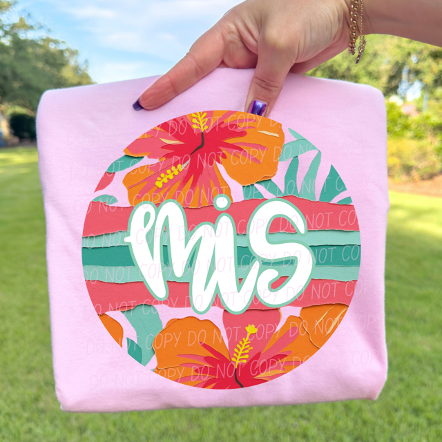 Tropical Mother's Day Titles DTF Print