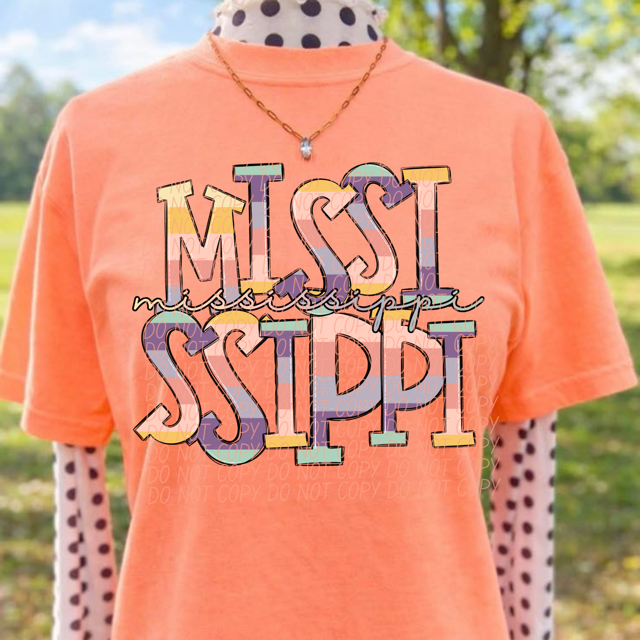 Pastel States DTF Print