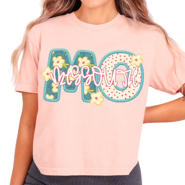 Retro Floral States DTF Print