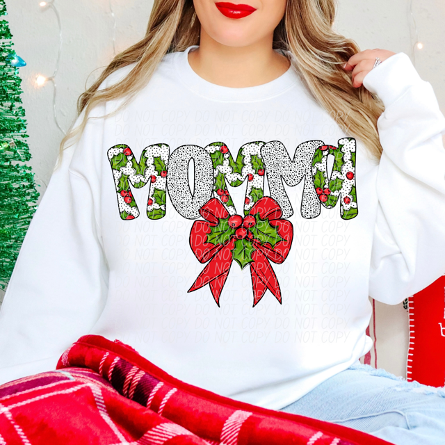 Holly Dot Names DTF Print