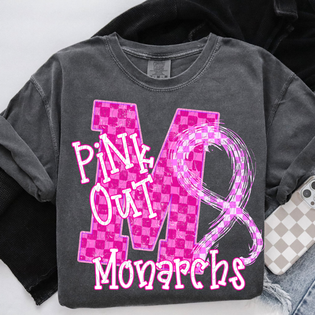 Pink Out Varsity DTF Print