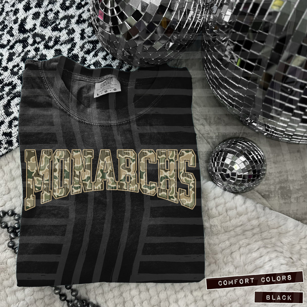 Simple Camo Arched Glitter Mascots DTF Print