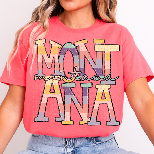 Pastel States DTF Print