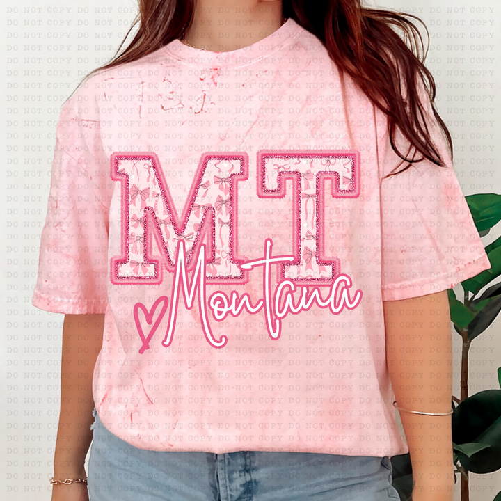 Pink Coquette States DTF Print