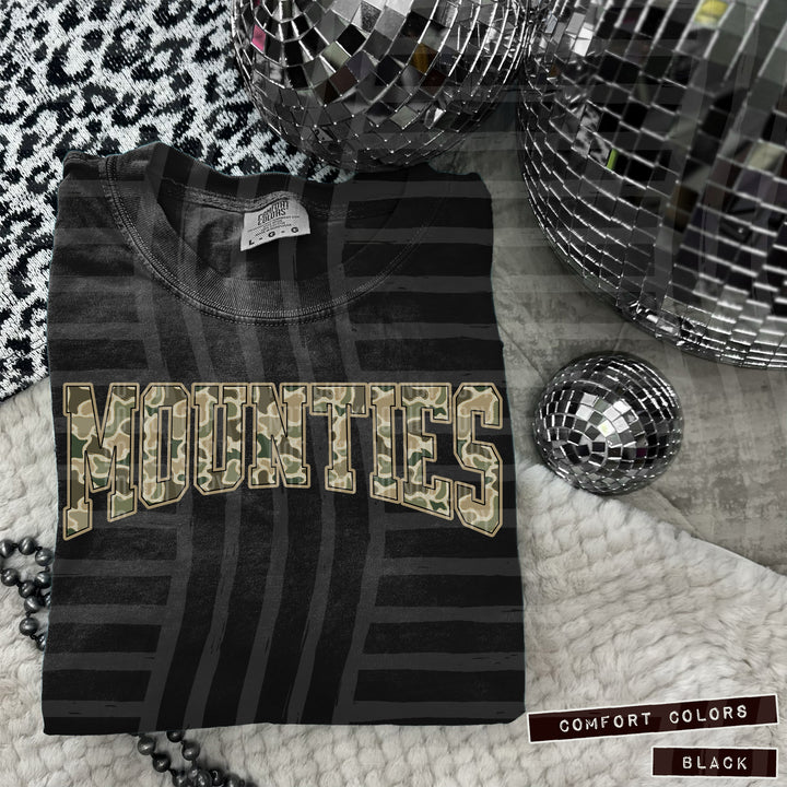 Simple Camo Arched Glitter Mascots DTF Print