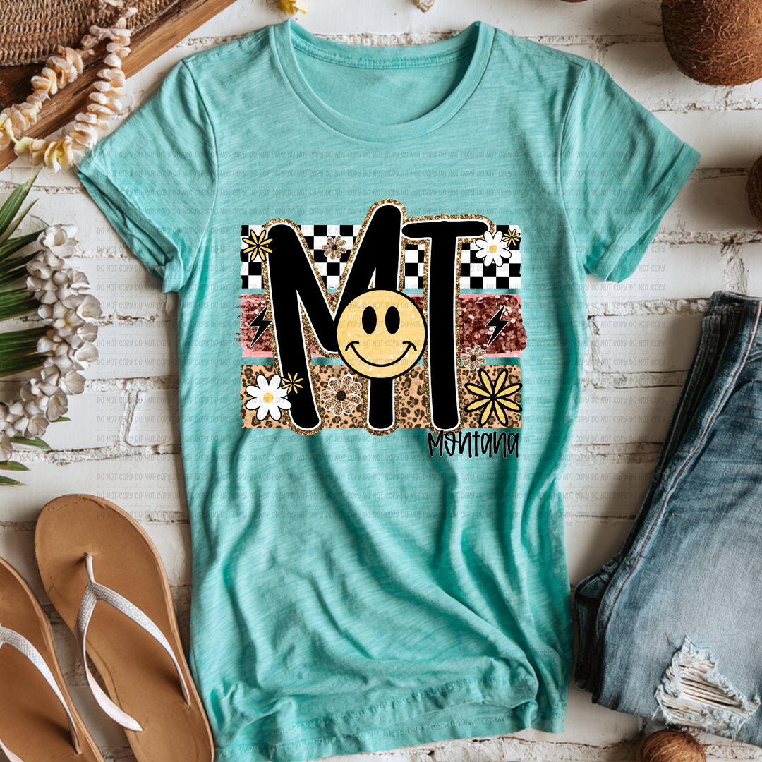 Smiley States DTF Print