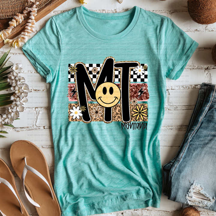 Smiley States DTF Print