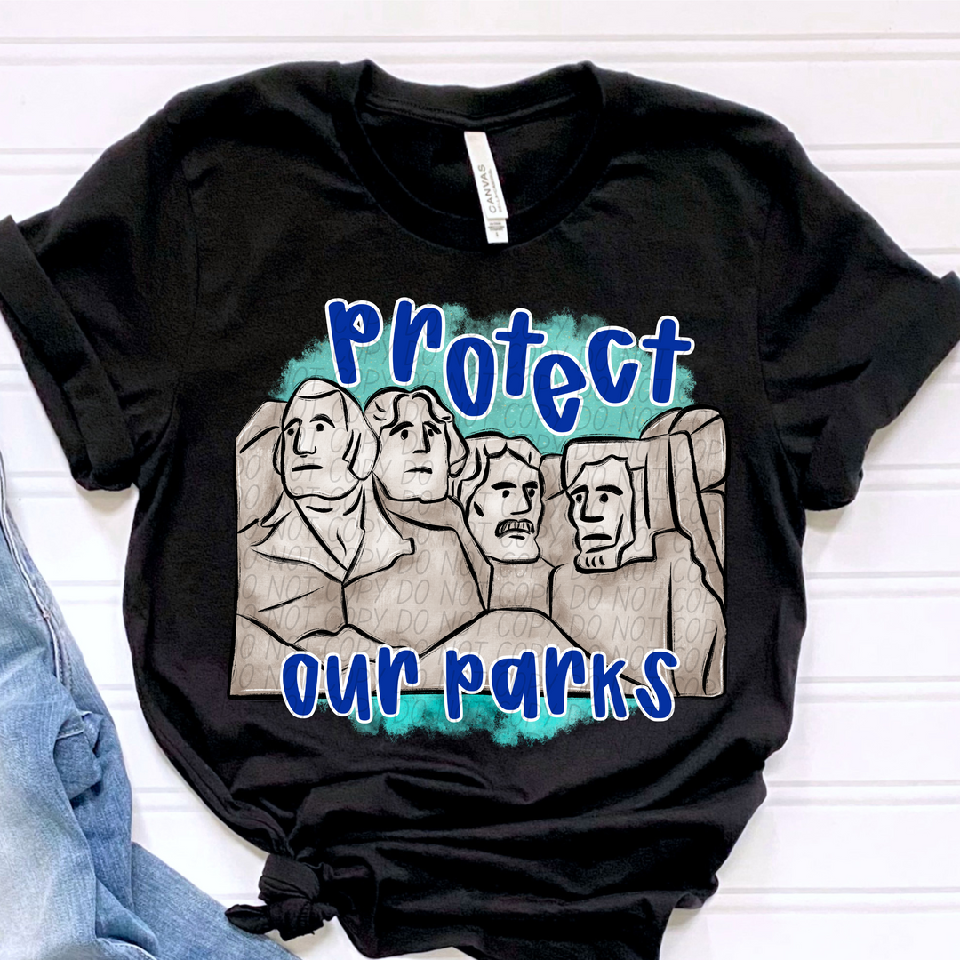 Protect Our Parks Mt Rushmore DTF Print