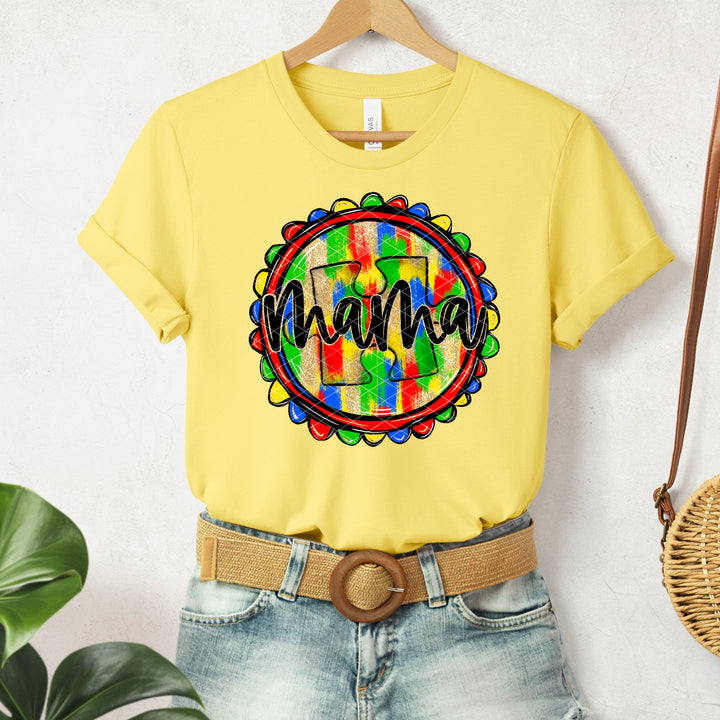 Mama Autism Glitter DTF Print