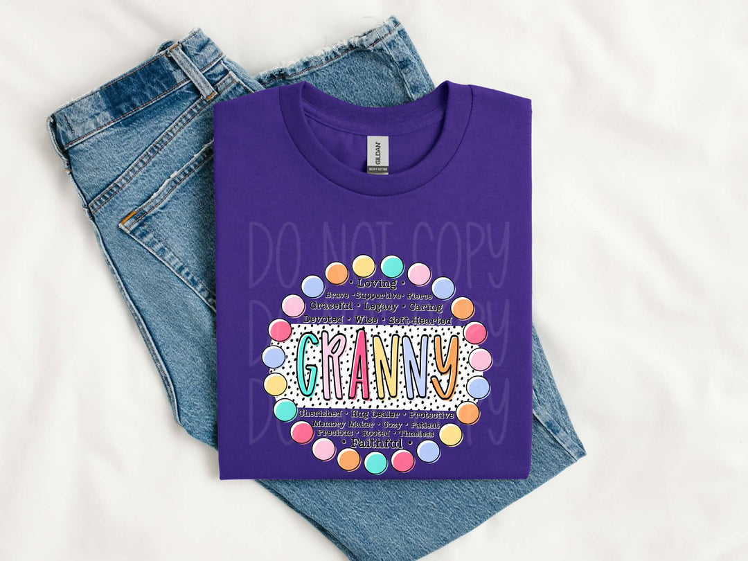 Grandparents/Mama Words DTF Print