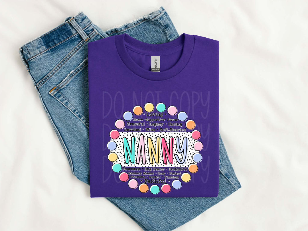 Grandparents/Mama Words DTF Print
