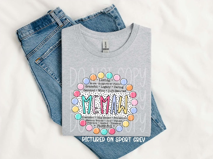 Grandparents/Mama Words DTF Print