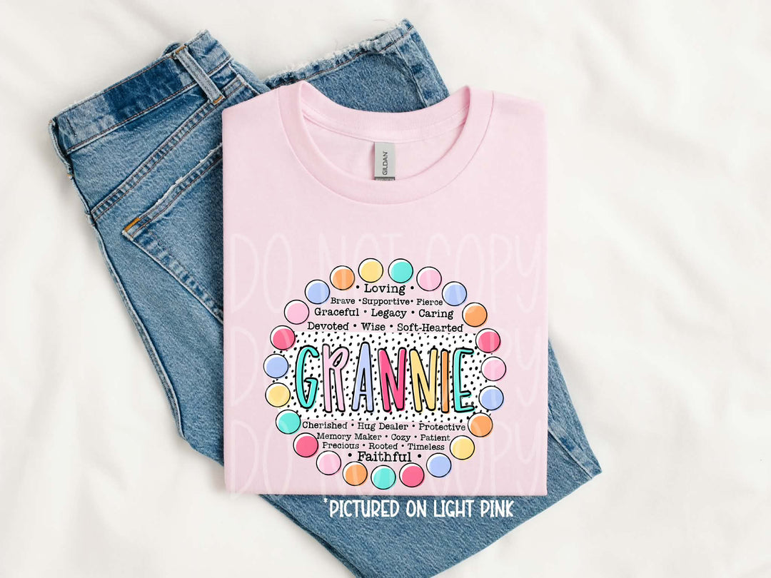 Grandparents/Mama Words DTF Print