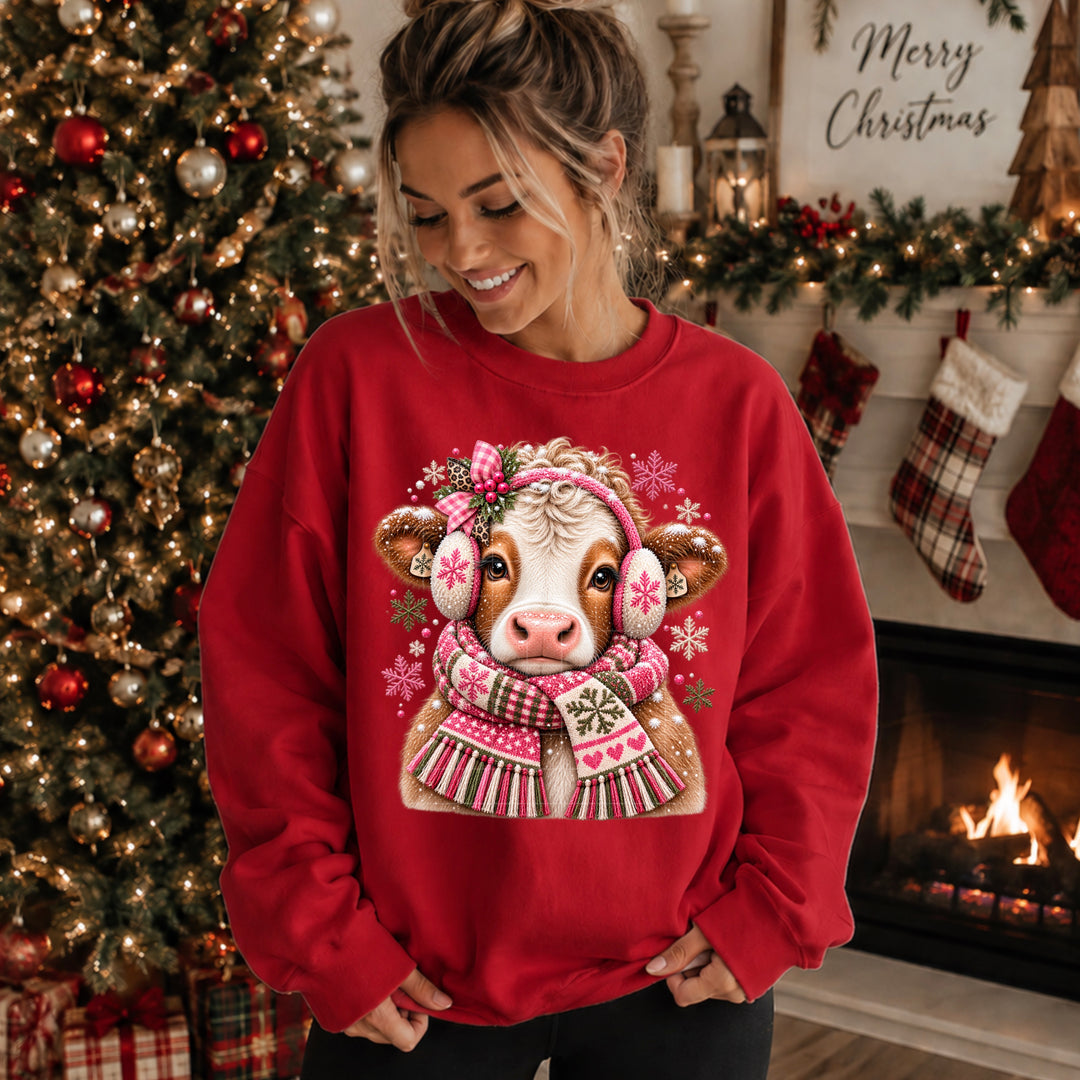 Mistle Toe Mae Cow DTF Print