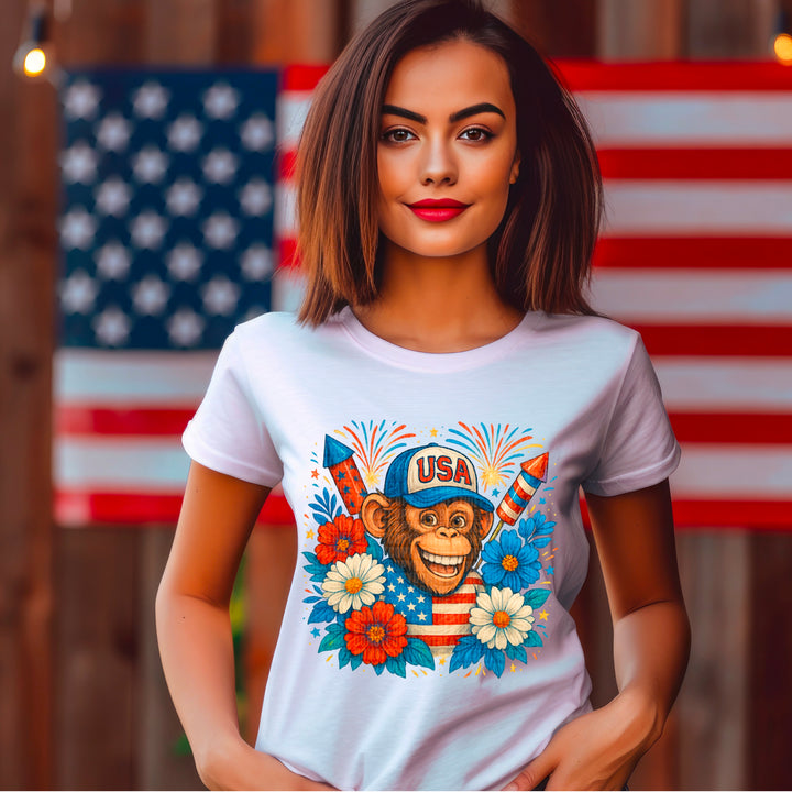 Monkey 4th Of July DTF Print