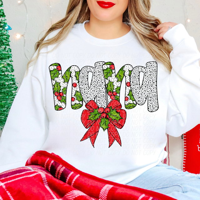 Holly Dot Names DTF Print