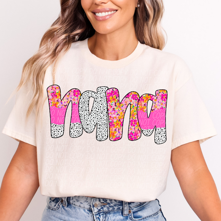 Happy Flowers Names DTF Print