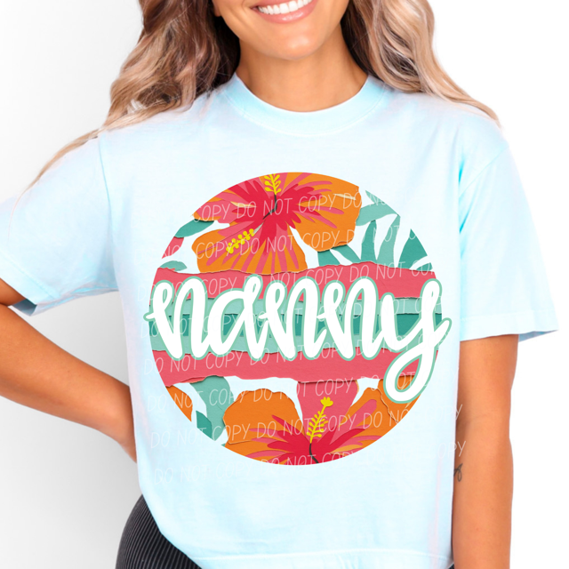 Tropical Mother's Day Titles DTF Print