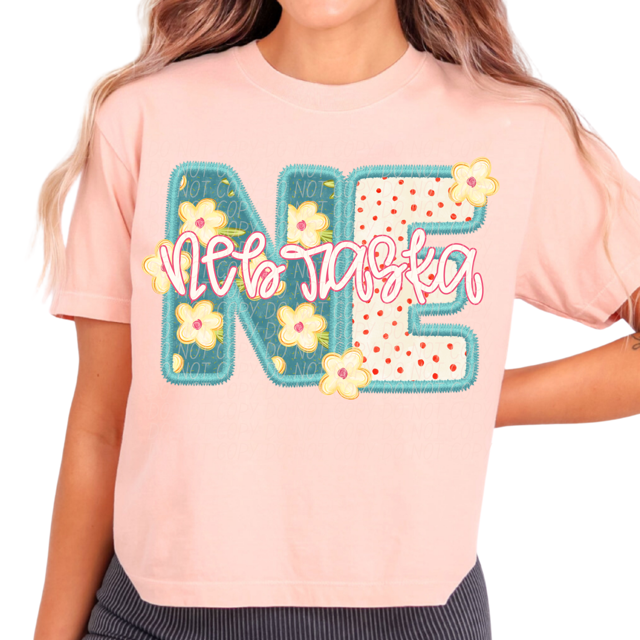 Retro Floral States DTF Print