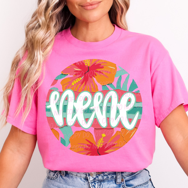 Tropical Mother's Day Titles DTF Print
