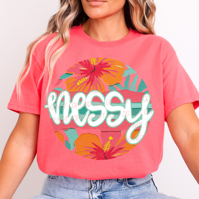 Tropical Mother's Day Titles DTF Print