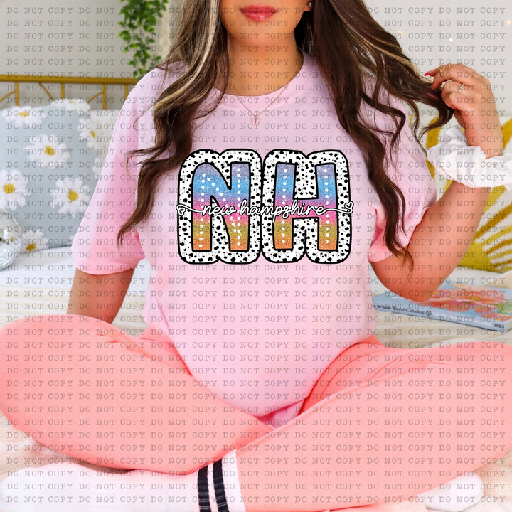 Tie Dye Dottie States DTF Print