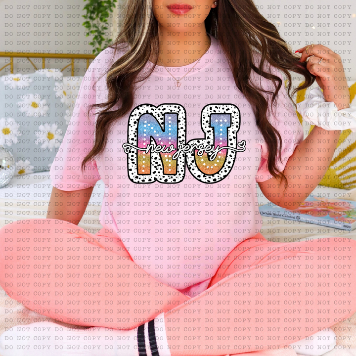 Tie Dye Dottie States DTF Print