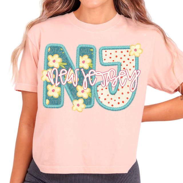 Retro Floral States DTF Print