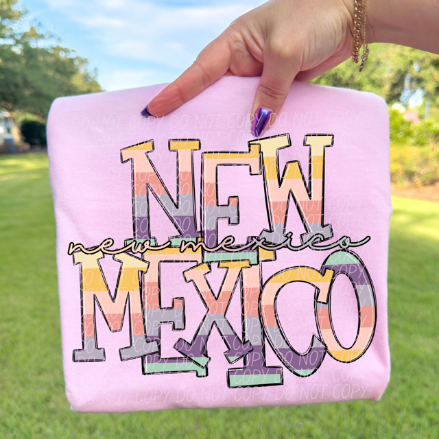 Pastel States DTF Print
