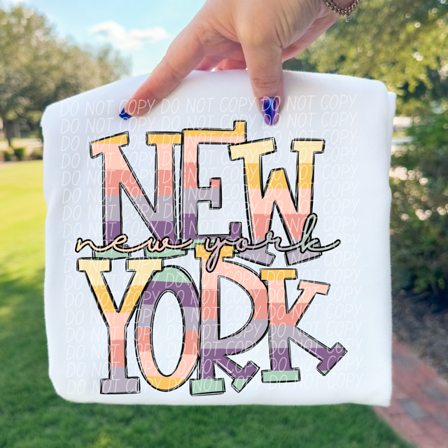 Pastel States DTF Print