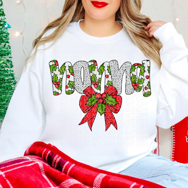 Holly Dot Names DTF Print