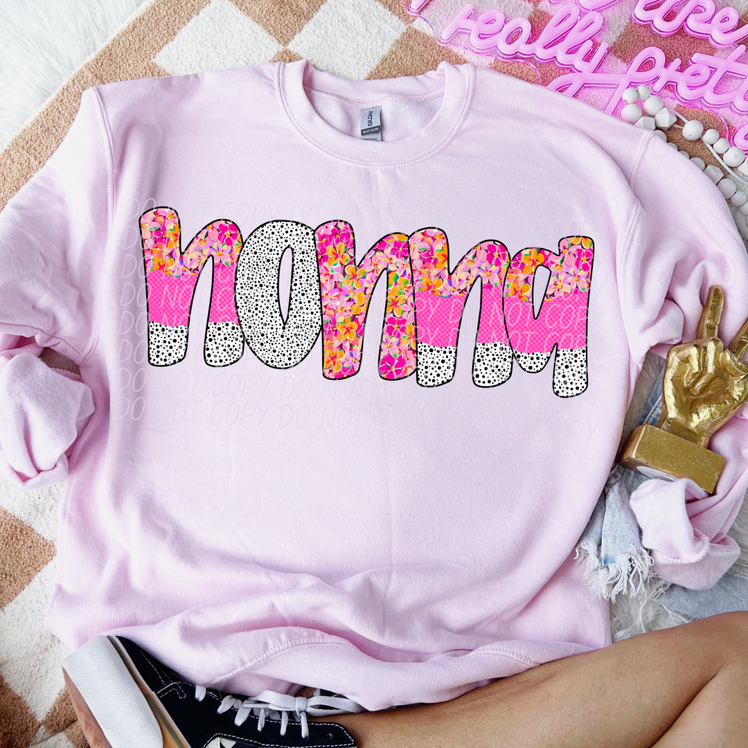 Happy Flowers Names DTF Print