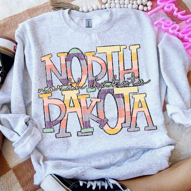 Pastel States DTF Print