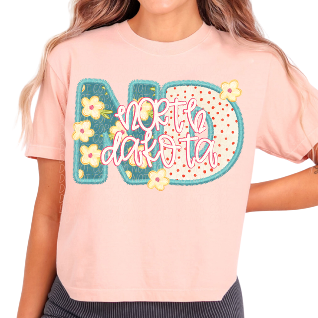 Retro Floral States DTF Print
