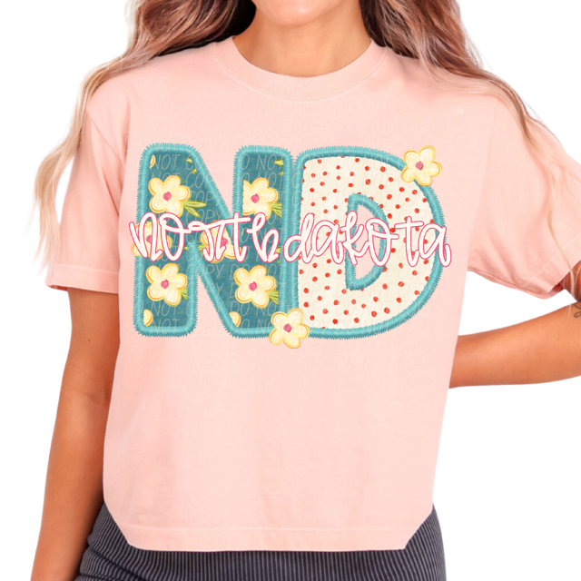 Retro Floral States DTF Print