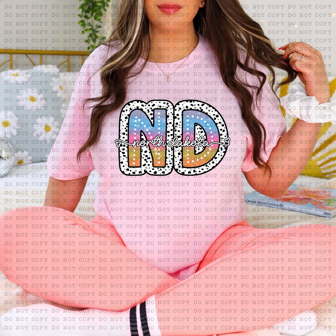 Tie Dye Dottie States DTF Print