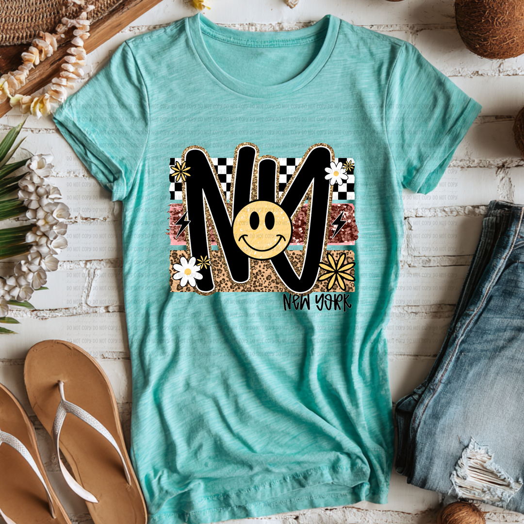 Smiley States DTF Print