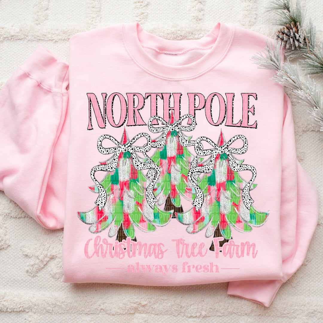 North Pole Trees DTF Print