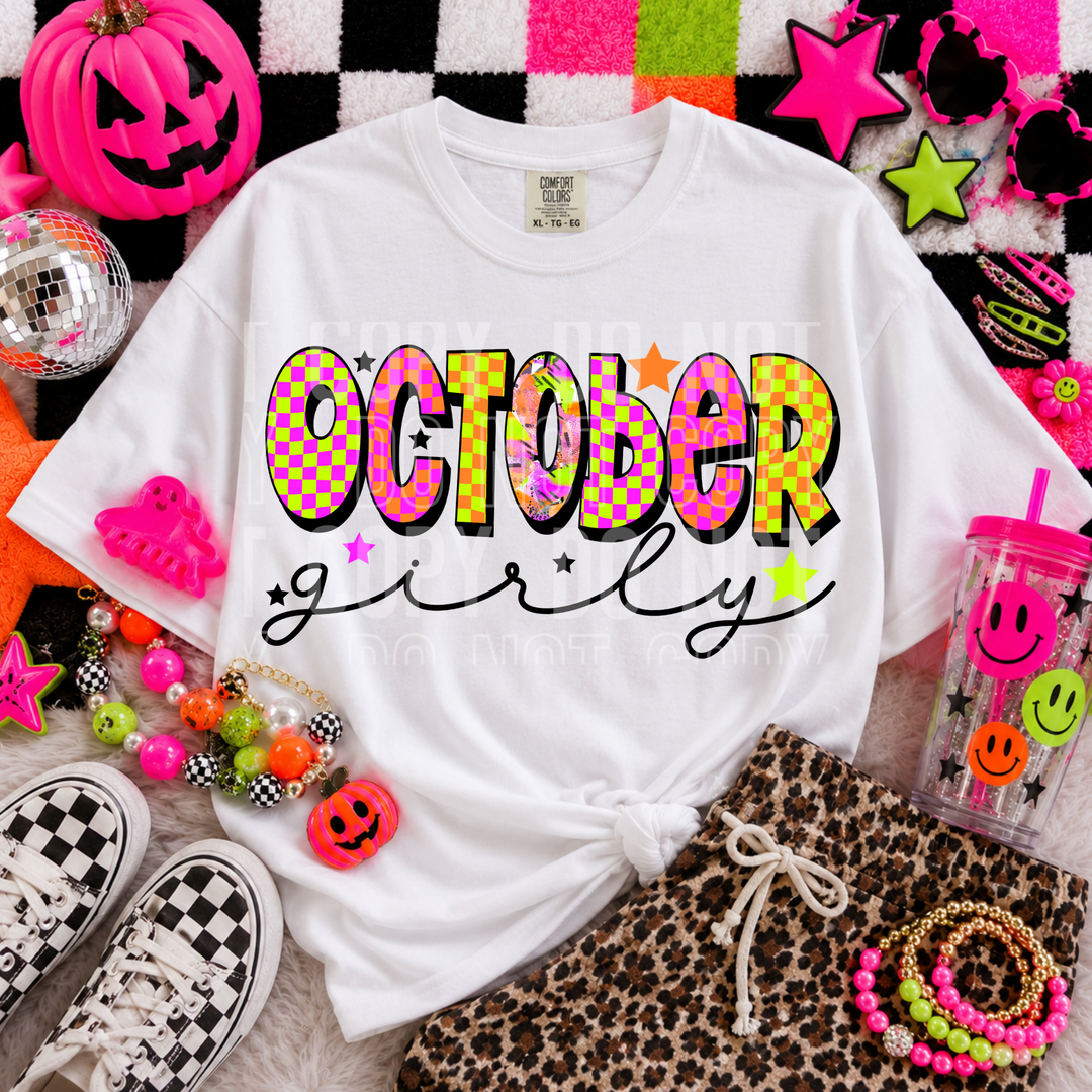 October Girly DTF Print