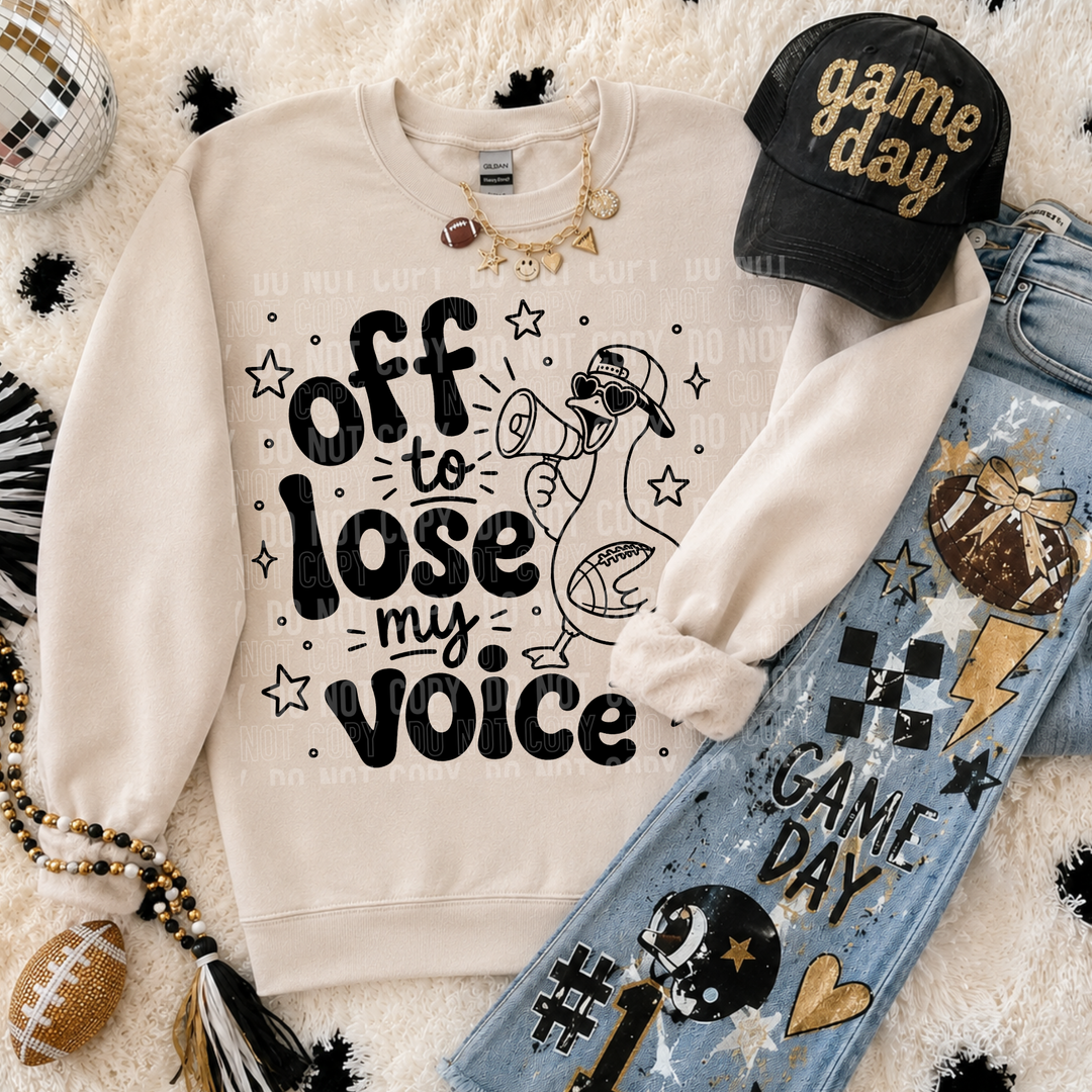 Off To Lose My Voice DTF Print
