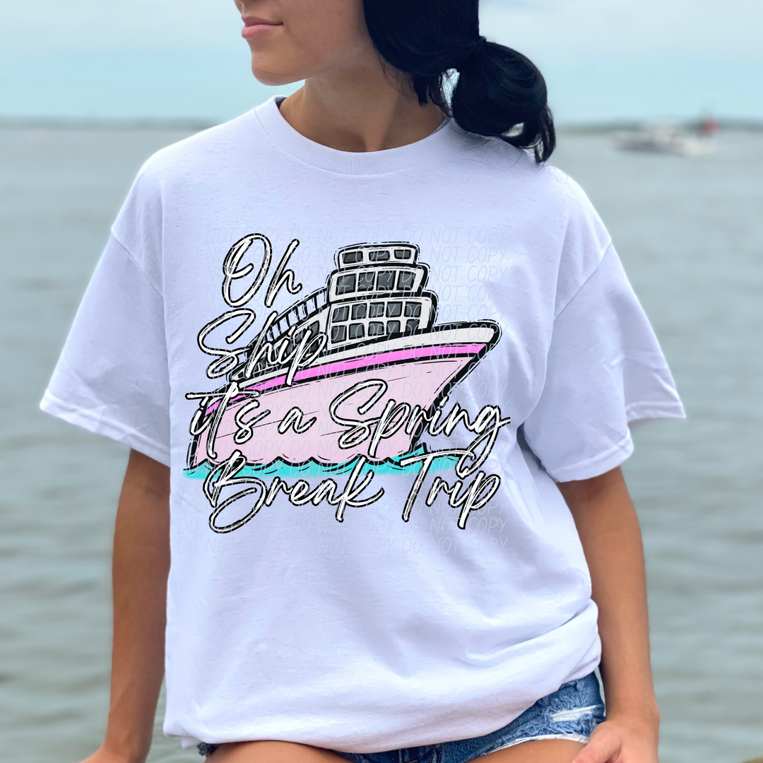 Oh Ship Its A Spring Break Trip DTF Print