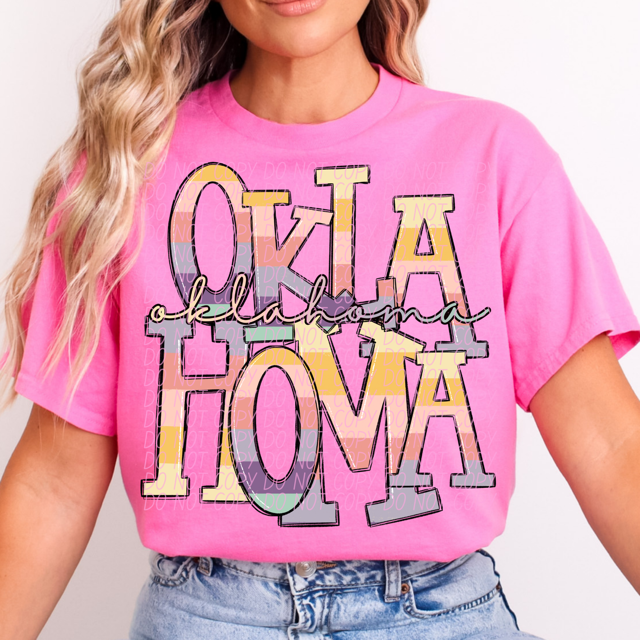 Pastel States DTF Print