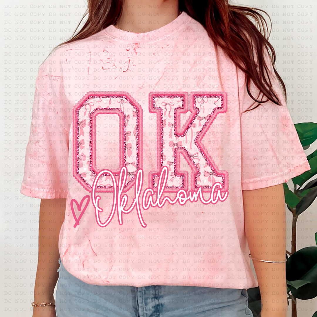 Pink Coquette States DTF Print