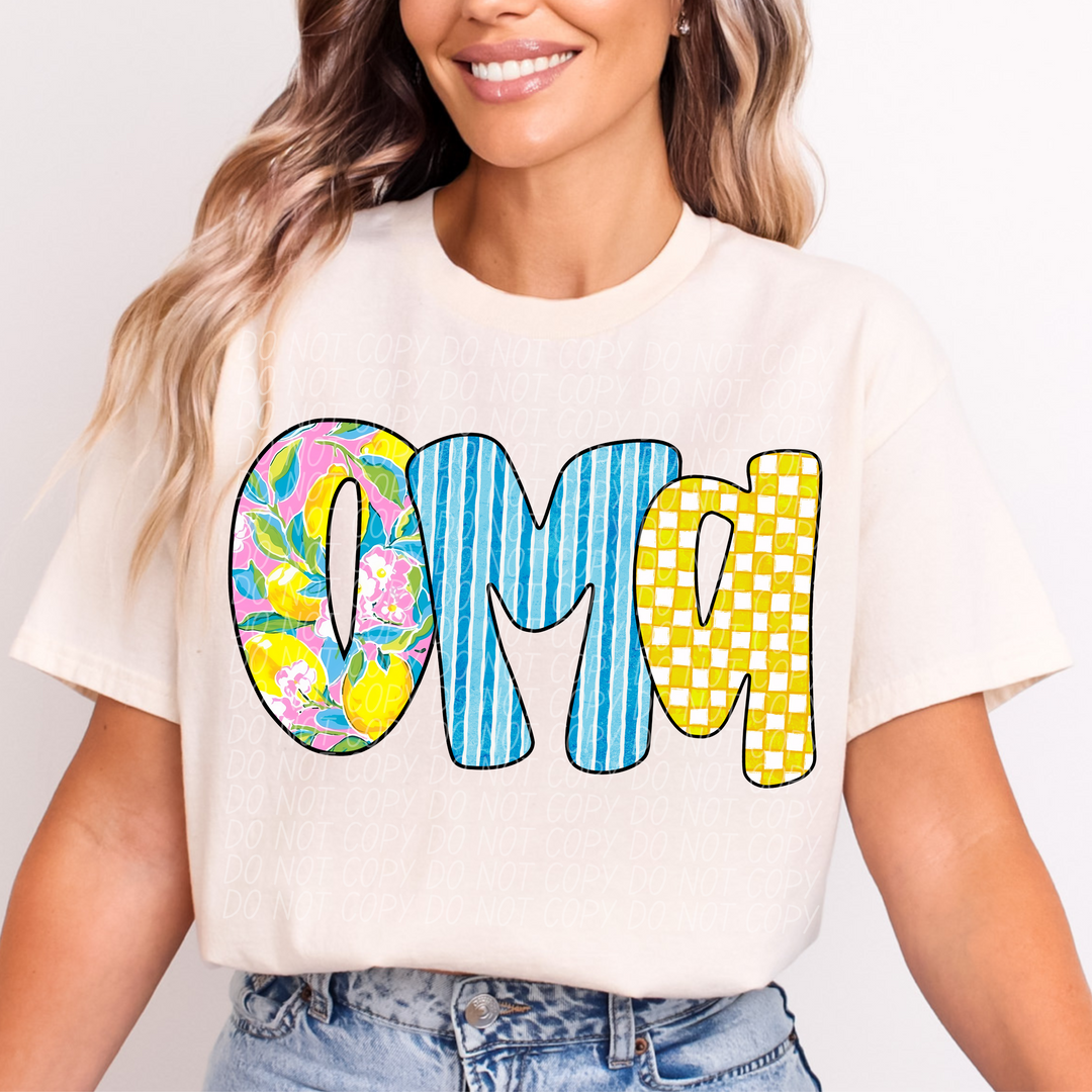 Citrus Names DTF Print