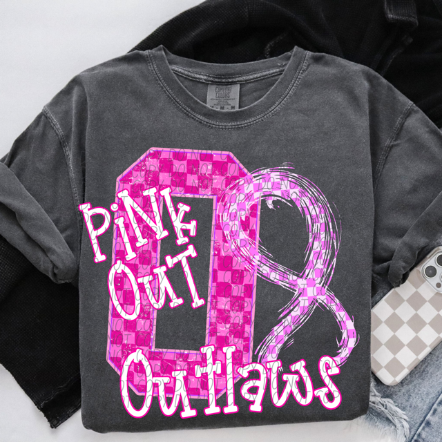 Pink Out Varsity DTF Print