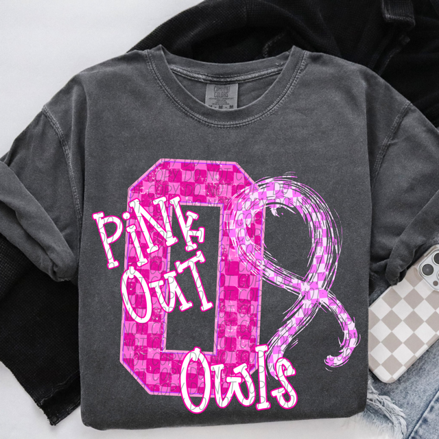 Pink Out Varsity DTF Print