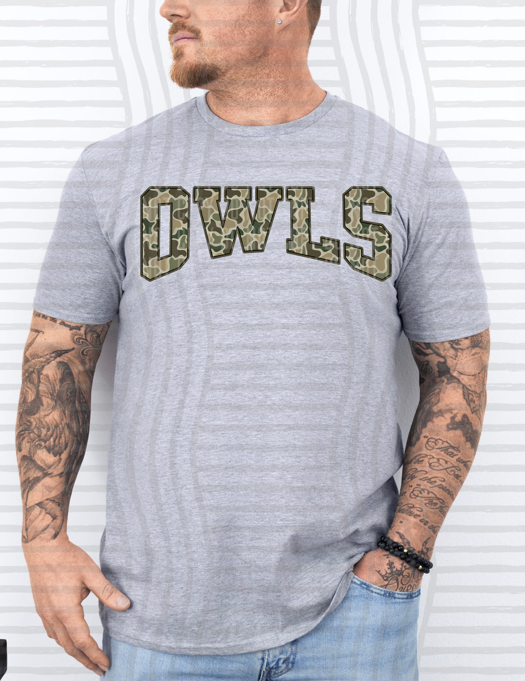 Simple Camo Arched Mascots DTF Print