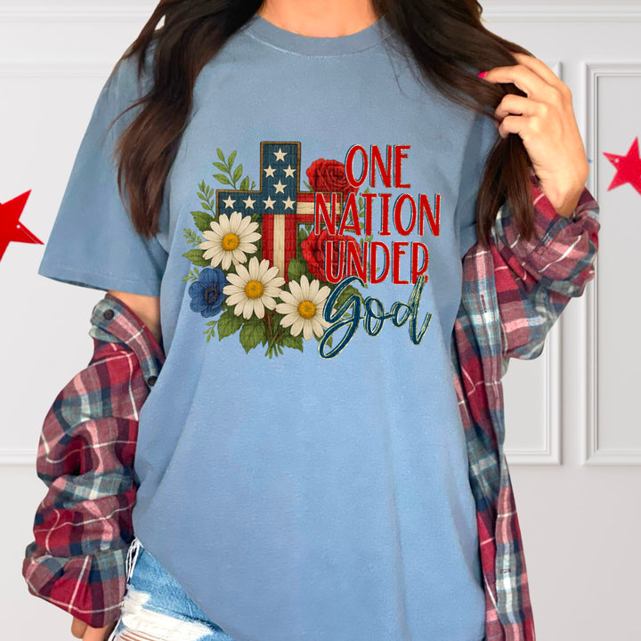 One Nation Under God DTF Print