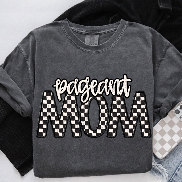 Checker Sports Mom DTF Print